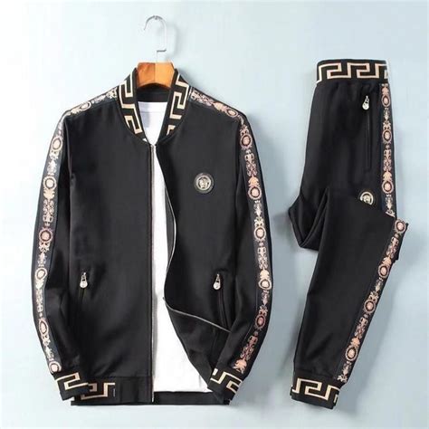 versace suit men|men's versace jogging suit.